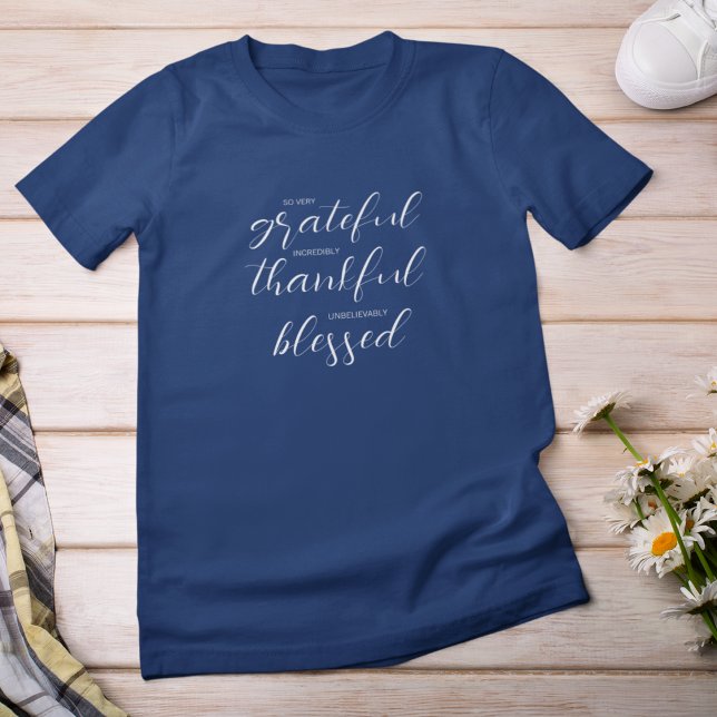 T-shirt Remerciements Heureux Bénis (Créateur téléchargé)