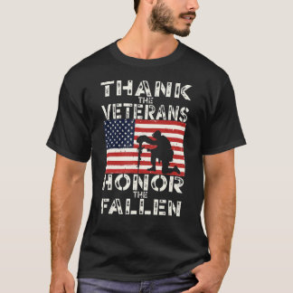 T-shirt Remerciements Les Anciens Combattants Honor The Fa