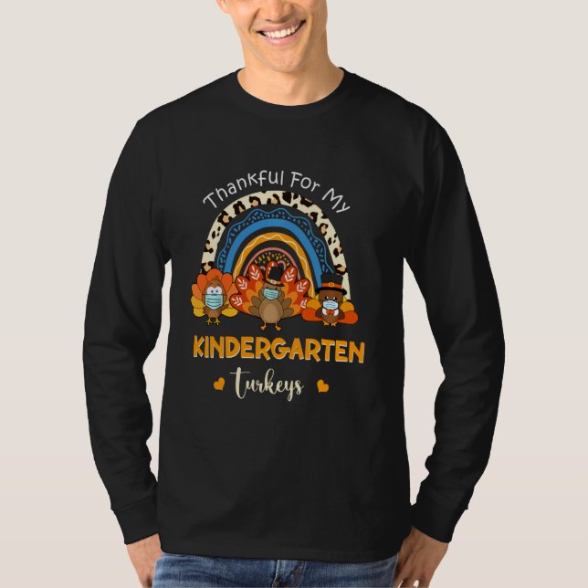T-shirt Remerciements Pour Kindergarten Turkeys Mask Thank (Devant)