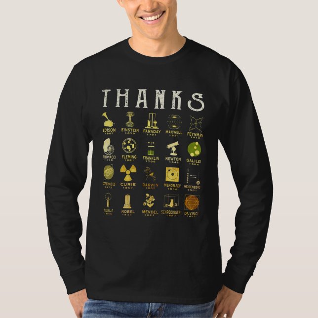 T-shirt Remercier la science (Devant)