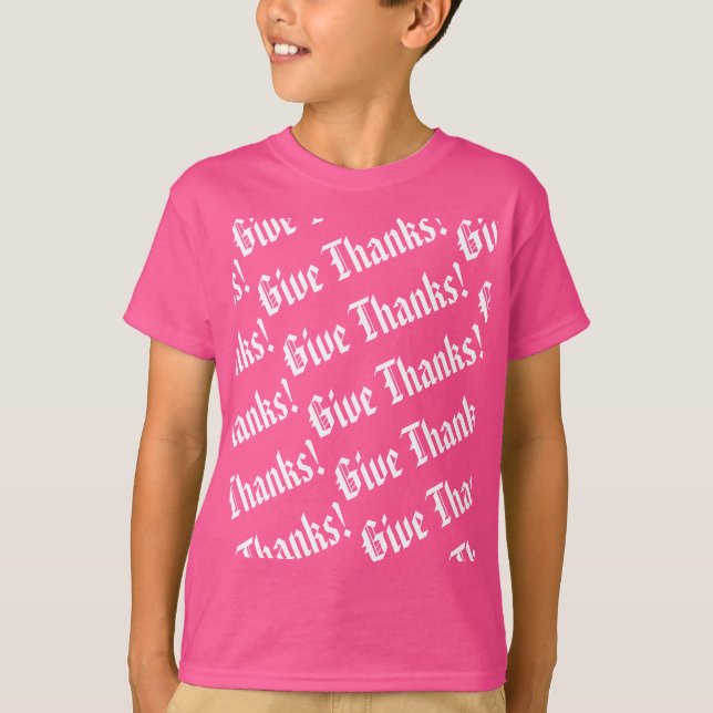 T-shirt Remerciez le motif Thanksgiving (Devant)