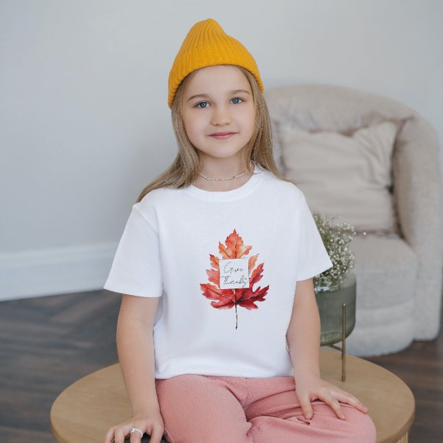 T-shirt Remerciez Red Fall Leaf Thankgiving (Créateur téléchargé)