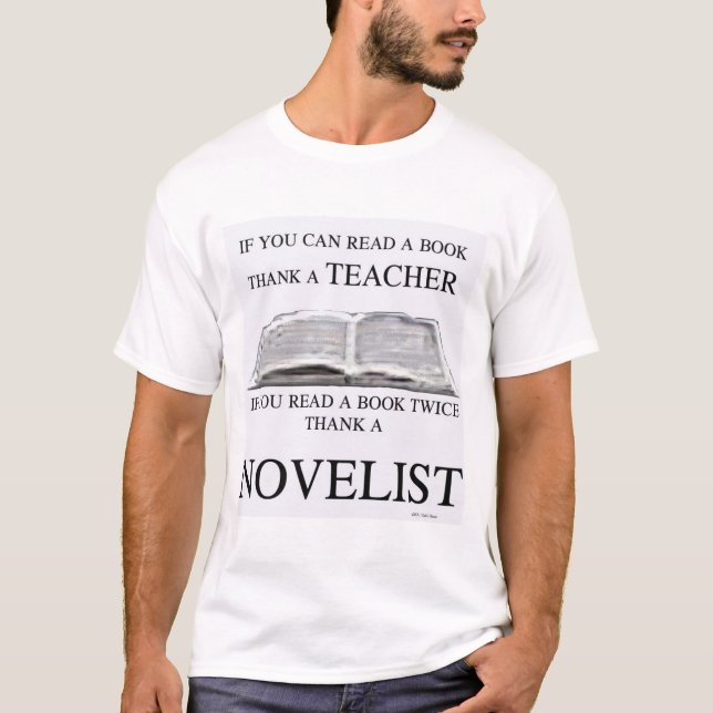 T-shirt Remerciez un romancier (Devant)