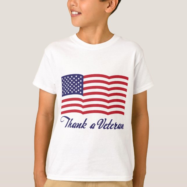 T-shirt Remerciez un vétéran (Devant)