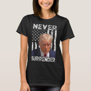 T-shirt Remettre Trump Mug Shot 2024 - Drapeau américain f