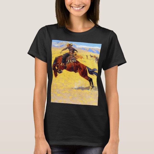 T-shirt Remington Old West Horse et Cowboy (Devant)