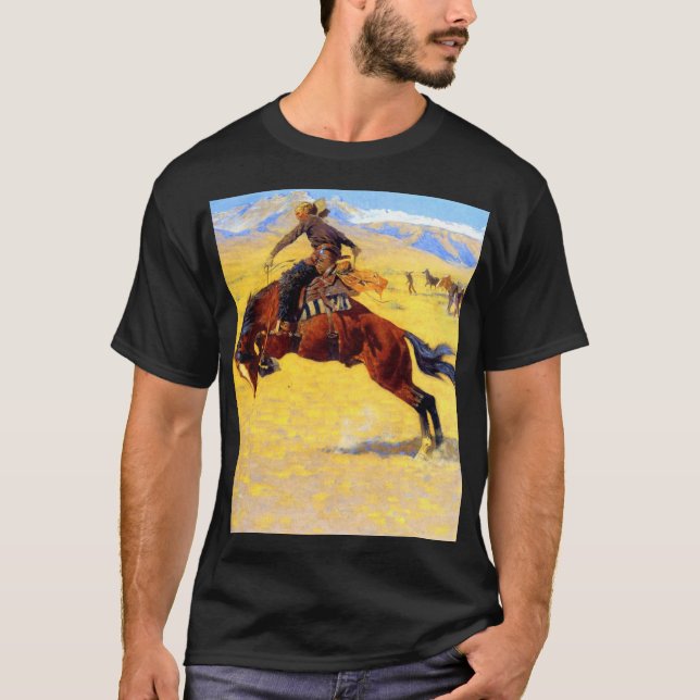 T-shirt Remington Old West Horse et Cowboy (Devant)