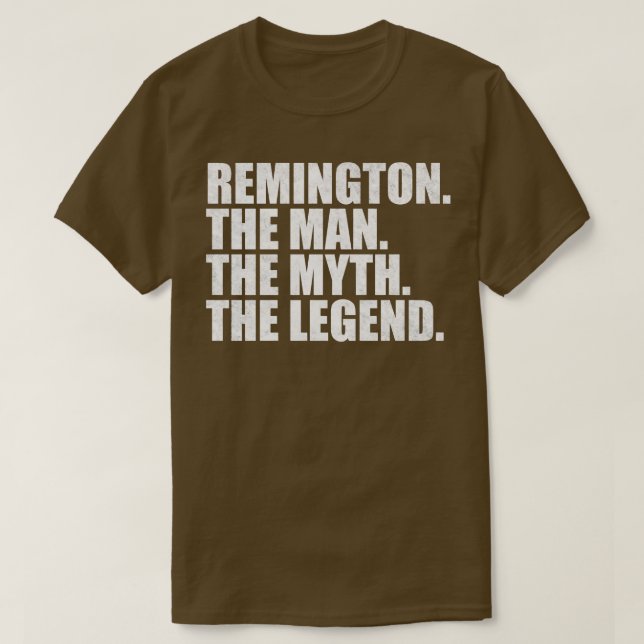 T-shirt Remington Remington Nom Remington prénom (Design devant)