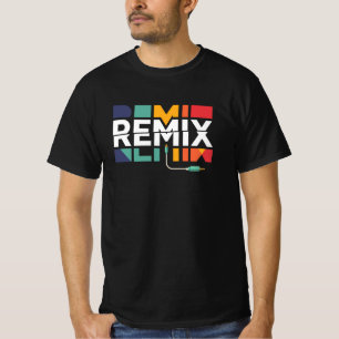 T-shirt Remix Audio   Graphisme Géométrique Rétro Musique 