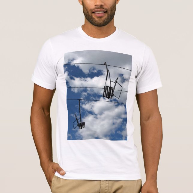 T-shirt Remonte-pente et ciel (Devant)