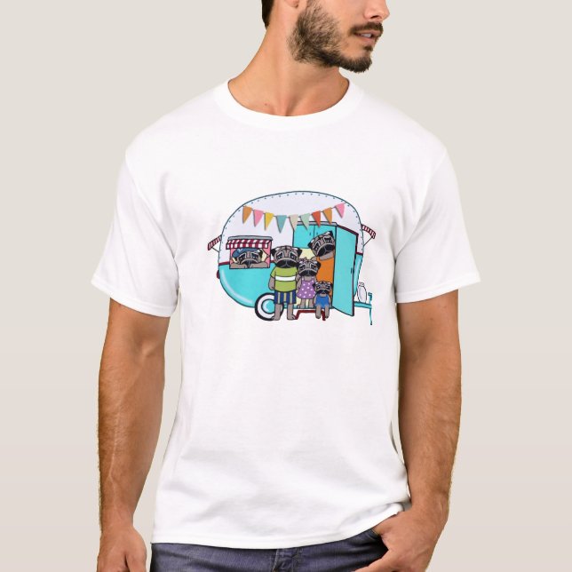 T-shirt Remorque de cru de carlins (Devant)