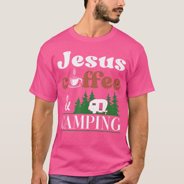 T-shirt Remorque Jesus Coffee Camping Rv (Devant)
