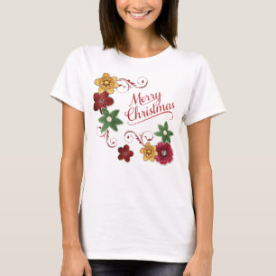 T-shirt Remous floral lumineux de Noël