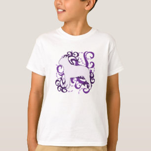 T-shirt Remous pourpre Boston Terrier