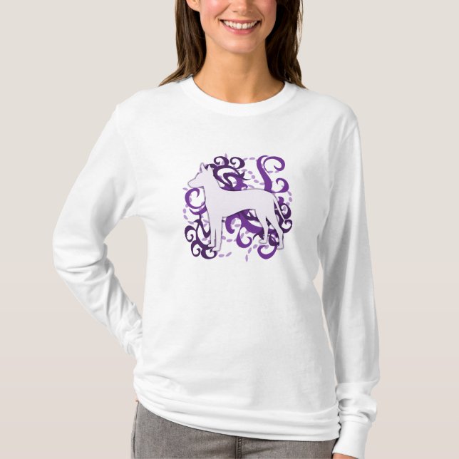 T-shirt Remous pourpre Xoloitzcuintli (Devant)