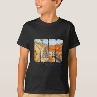 T-shirt Remparts de la ville de Dubrovnik Croatie Voyage C