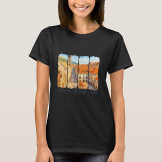 T-shirt Remparts de la ville de Dubrovnik Croatie Voyage P