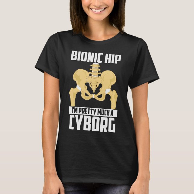 T-shirt Remplacement de l'os drôle de Cyborg bionique (Devant)