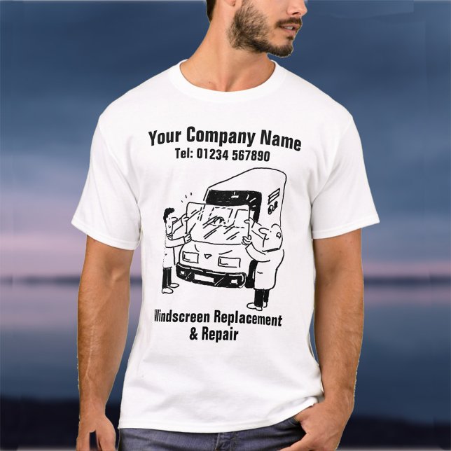 T-shirt Remplacement de pare-brise & Réparation de pare-br (Créateur téléchargé)