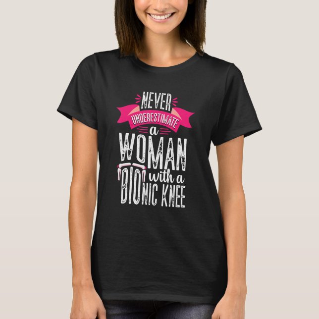 T-shirt Remplacement du genou Femme Bionique Chirurgie du  (Devant)