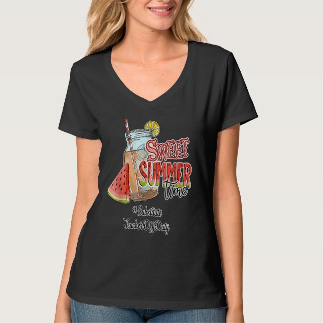 T-shirt Remplacer l'enseignant hors service Pause d'été do (Devant)