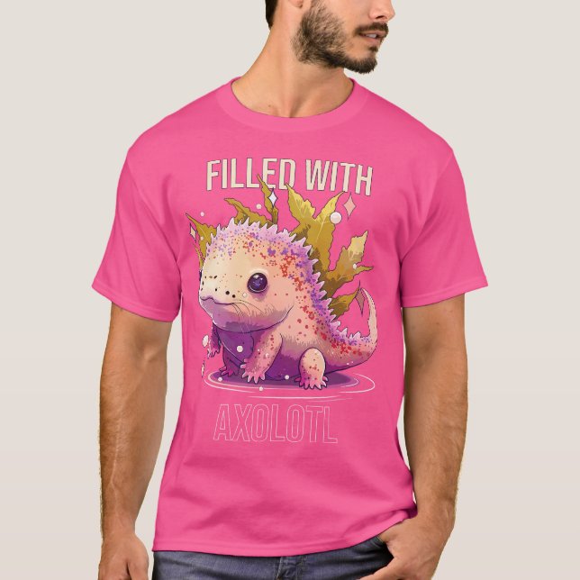 T-shirt Rempli Avec Axolotl Mexicain Walking Poisson Salam (Devant)