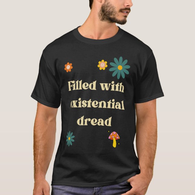 T-shirt Rempli Avec Existentialisme Feu Existentiel Philo (Devant)