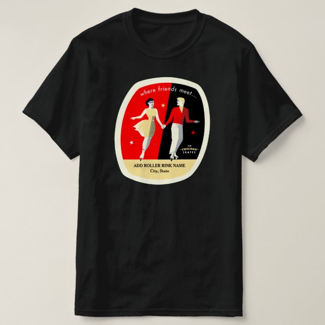 T-shirt Remplissez le nom et la ville, état de votre roule (Design devant)