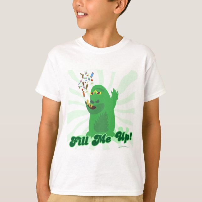 T-shirt Remplissez-moi Funny Halloween Monster Art (Devant)
