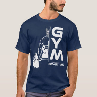 T-shirt Remue-Vent Bête Squelette SurGymnase Motivation Fi