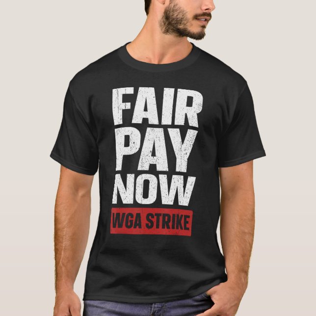 T-shirt Rémunération Équitable Maintenant Les Écrivains En (Devant)