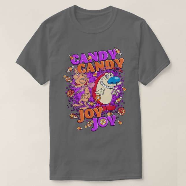 T-shirt Ren and Stimpy Halloween Candy Candy Joy Joy (Design devant)