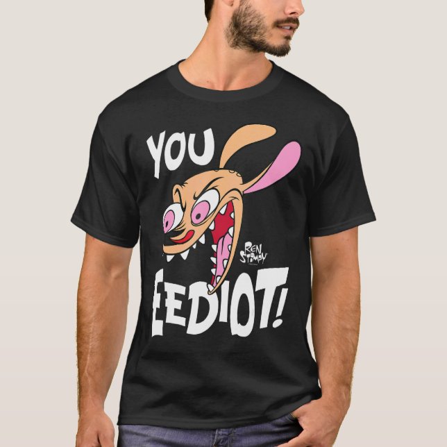 T-shirt Ren Et Stimpy Vous Eediot (Devant)