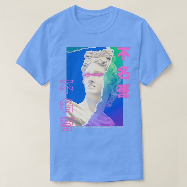 T-shirt Renaissance Bust Vaporwave Aesthetic (Design devant)
