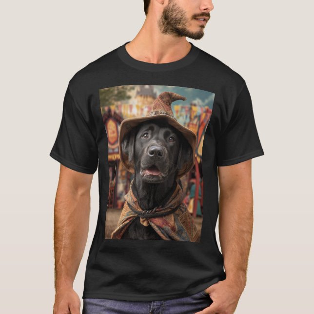 T-shirt Renaissance Faire Dogs: Black Labrador Retriever (Devant)