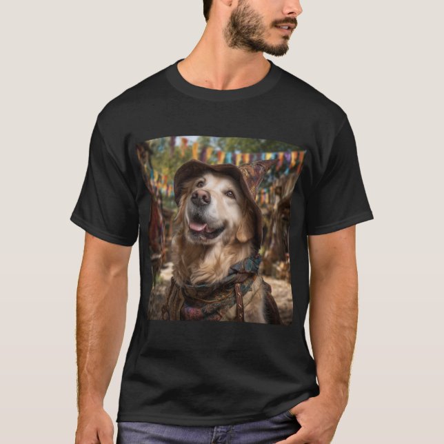 T-shirt Renaissance Faire Dogs: Golden Retriever (Devant)