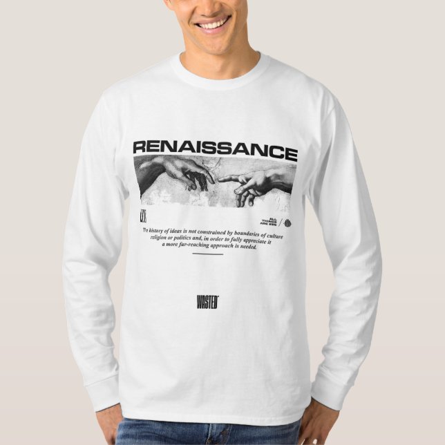 T-shirt RENAISSANCE Mains de Dieu et Adam (Devant)