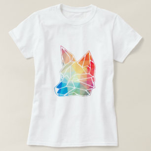 T-shirt Renard Abstrait coloré