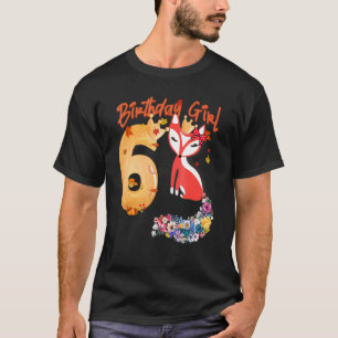 T-shirt Renard animal 6e anniversaire fille Fox B jour 6 a
