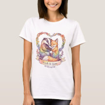 Renard arc-en-ciel aquarelle et badge de fierté pe