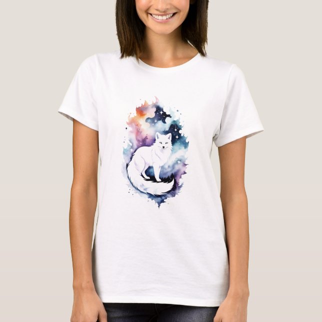 T-shirt Renard arctique cosmique (Devant)