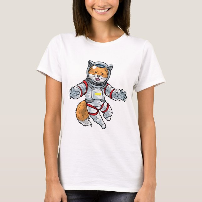 T-shirt Renard Astronaute Espace (Devant)