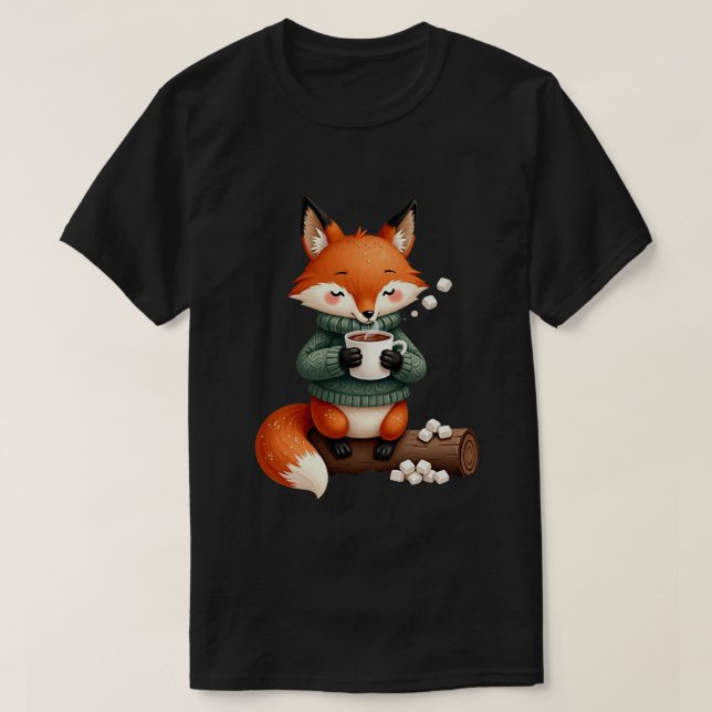 T-shirt Renard au cacao (Design devant)