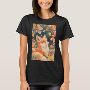 T-shirt Renard Automne Embrasser