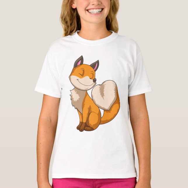 T-shirt Renard avec coeur (Devant)