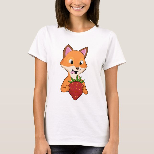 T-shirt Renard avec fraise (Devant)