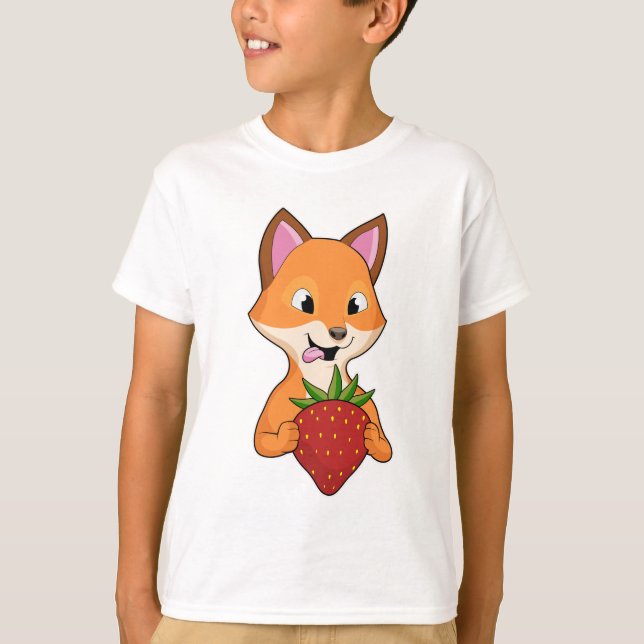 T-shirt Renard avec fraise (Devant)