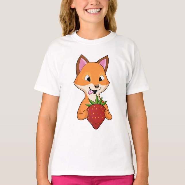 T-shirt Renard avec fraise (Devant)