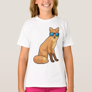 T-shirt Renard avec lunettes de soleil