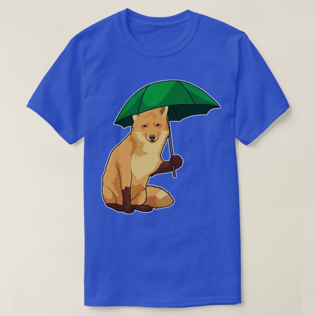 T-shirt Renard avec parapluie (Design devant)